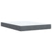 Pat box spring cu saltea, gri închis, 140x200 cm, catifea - WALTI WALTI