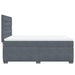 Pat box spring cu saltea, gri închis, 140x200 cm, catifea - WALTI WALTI