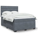 Pat box spring cu saltea, gri închis, 140x200 cm, catifea - WALTI WALTI
