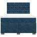 Pat box spring cu saltea, albastru, 140x200 cm, catifea - WALTI WALTI