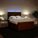 Pat box spring cu saltea, roz, 140x200 cm, catifea - WALTI WALTI