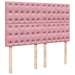 Pat box spring cu saltea, roz, 140x200 cm, catifea - WALTI WALTI