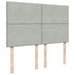 Pat box spring cu saltea, gri deschis, 160x200 cm, catifea - WALTI WALTI