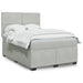 Pat box spring cu saltea, gri deschis, 160x200 cm, catifea - WALTI WALTI