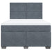 Pat box spring cu saltea, gri închis, 160x200 cm, catifea - WALTI WALTI