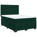 Pat box spring cu saltea, verde închis, 160x200 cm, catifea - WALTI WALTI
