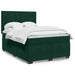 Pat box spring cu saltea, verde închis, 160x200 cm, catifea - WALTI WALTI