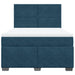 Pat box spring cu saltea, albastru, 160x200 cm, catifea - WALTI WALTI
