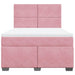 Pat box spring cu saltea, roz, 160x200 cm, catifea - WALTI WALTI