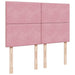 Pat box spring cu saltea, roz, 160x200 cm, catifea - WALTI WALTI