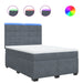 Pat box spring cu saltea, gri închis, 160x200 cm, catifea - WALTI WALTI