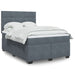 Pat box spring cu saltea, gri închis, 160x200 cm, catifea - WALTI WALTI