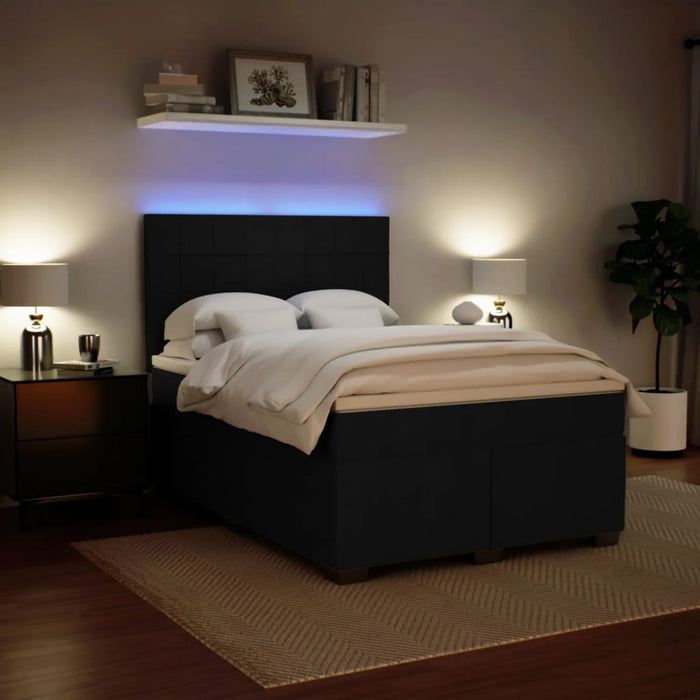Pat box spring cu saltea, negru, 160x200 cm, catifea - WALTI WALTI