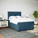 Pat box spring cu saltea, albastru, 160x200 cm, catifea - WALTI WALTI