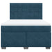 Pat box spring cu saltea, albastru, 160x200 cm, catifea - WALTI WALTI