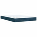 Pat box spring cu saltea, albastru, 160x200 cm, catifea - WALTI WALTI