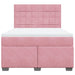 Pat box spring cu saltea, roz, 160x200 cm, catifea - WALTI WALTI