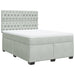 Pat box spring cu saltea, gri deschis, 160x200 cm, catifea - WALTI WALTI
