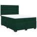 Pat box spring cu saltea, verde închis, 160x200 cm, catifea - WALTI WALTI