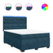 Pat box spring cu saltea, albastru, 160x200 cm, catifea - WALTI WALTI