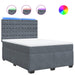 Pat box spring cu saltea, gri închis, 160x200 cm, catifea - WALTI WALTI