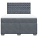 Pat box spring cu saltea, gri închis, 160x200 cm, catifea - WALTI WALTI