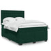 Pat box spring cu saltea, verde închis, 160x200 cm, catifea - WALTI WALTI