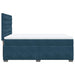 Pat box spring cu saltea, albastru, 160x200 cm, catifea - WALTI WALTI