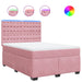 Pat box spring cu saltea, roz, 160x200 cm, catifea - WALTI WALTI