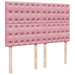 Pat box spring cu saltea, roz, 160x200 cm, catifea - WALTI WALTI