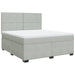 Pat box spring cu saltea, gri deschis, 180x200 cm, catifea - WALTI WALTI