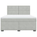 Pat box spring cu saltea, gri deschis, 180x200 cm, catifea - WALTI WALTI