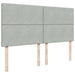 Pat box spring cu saltea, gri deschis, 180x200 cm, catifea - WALTI WALTI