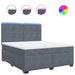 Pat box spring cu saltea, gri închis, 180x200 cm, catifea - WALTI WALTI