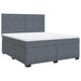 Pat box spring cu saltea, gri închis, 180x200 cm, catifea - WALTI WALTI