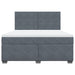 Pat box spring cu saltea, gri închis, 180x200 cm, catifea - WALTI WALTI
