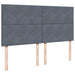 Pat box spring cu saltea, gri închis, 180x200 cm, catifea - WALTI WALTI