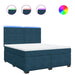 Pat box spring cu saltea, albastru, 180x200 cm, catifea - WALTI WALTI