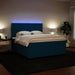 Pat box spring cu saltea, albastru, 180x200 cm, catifea - WALTI WALTI