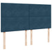 Pat box spring cu saltea, albastru, 180x200 cm, catifea - WALTI WALTI