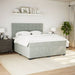 Pat box spring cu saltea, gri deschis, 180x200 cm, catifea - WALTI WALTI