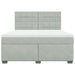 Pat box spring cu saltea, gri deschis, 180x200 cm, catifea - WALTI WALTI