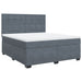 Pat box spring cu saltea, gri închis, 180x200 cm, catifea - WALTI WALTI