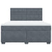 Pat box spring cu saltea, gri închis, 180x200 cm, catifea - WALTI WALTI