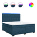 Pat box spring cu saltea, albastru, 180x200 cm, catifea - WALTI WALTI
