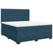 Pat box spring cu saltea, albastru, 180x200 cm, catifea - WALTI WALTI