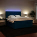 Pat box spring cu saltea, albastru, 180x200 cm, catifea - WALTI WALTI