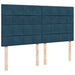 Pat box spring cu saltea, albastru, 180x200 cm, catifea - WALTI WALTI