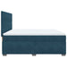 Pat box spring cu saltea, albastru, 180x200 cm, catifea - WALTI WALTI