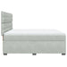 Pat box spring cu saltea, gri deschis, 180x200 cm, catifea - WALTI WALTI